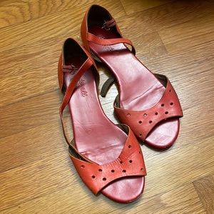 Madewell peep toe flats
